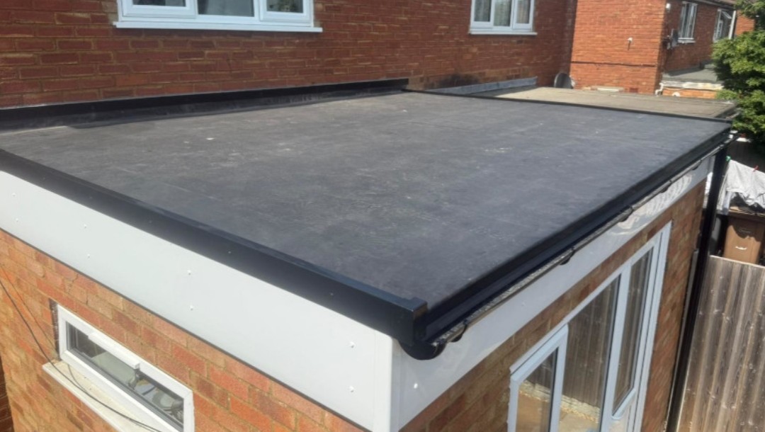 Completed residential flat roof waterproofing